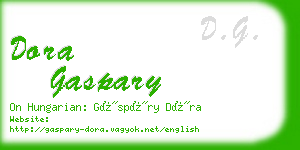 dora gaspary business card